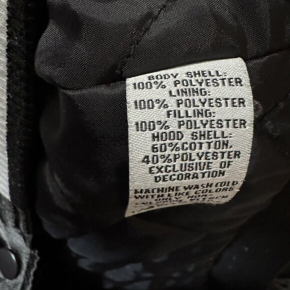 Harry Potter Hufflepuff Jacket Mens XL Black Gold Varsity Hooded House Crest XL - Picture 6 of 10